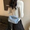 Cloud Bag, Denim Pleated Bag, Chain Hand-held Hot Stamping Dumpling Bag, New French Shoulder Bag