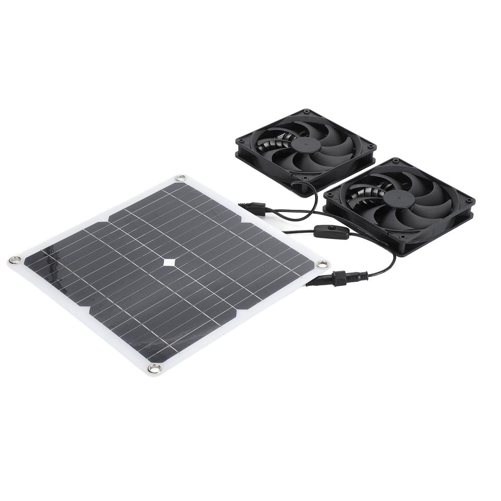 Zestaw wentylatorów paneli słonecznych 12 W 18 V Wentylator wyciągowy solarny do 3000 obr./min Wodoodporny IP65 do użytku na zewnątrz Małe pisklęta