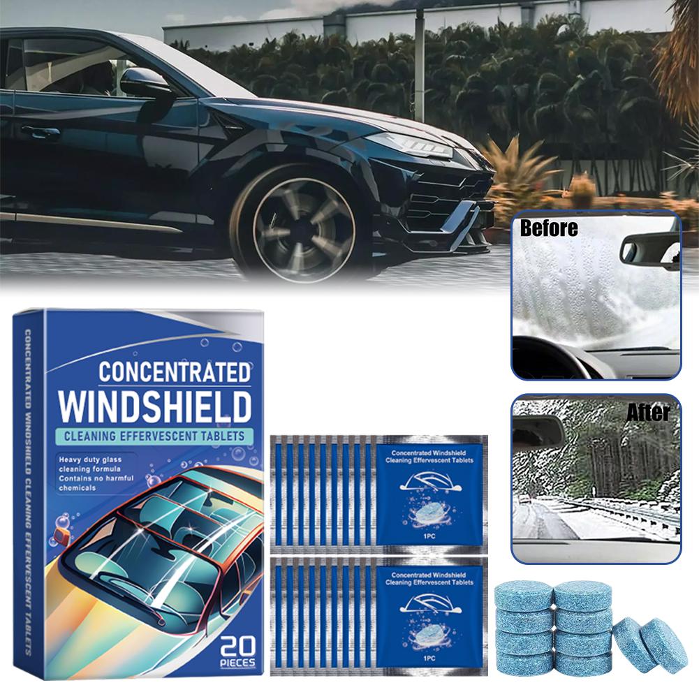 20-100 Stück Feststoffreiniger Auto-Windschutzscheibenreiniger Brausetabletten Auto-Wischerglas Feststoffreinigung Konzentrierte Tabletten Reinigungsmittel
