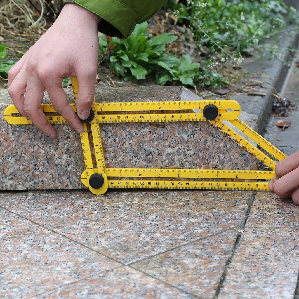Multifunctional ABS Plastic 4-Fold Multi-Angle Measuring Ruler