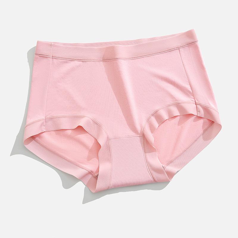 A-Class Women's Seamless Mid-Waist Cotton Underwear - Antibacterial, Breathable, High Elasticity Triangle Briefs