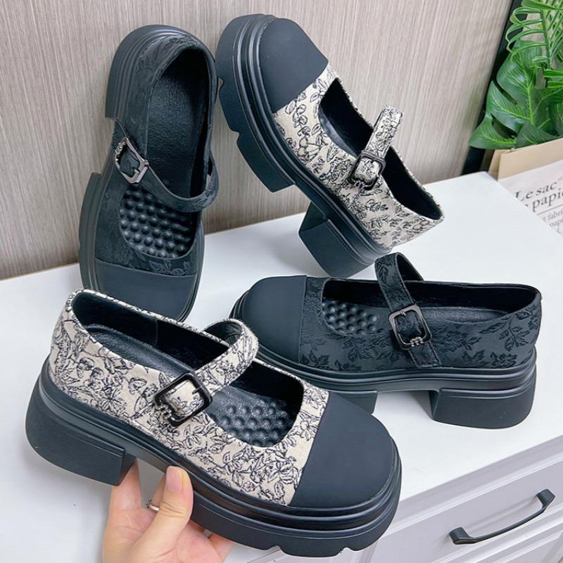 Genuine Leather Mary Jane Shoes Fashion Shoes Casual Non-tiring Women's Shoes
