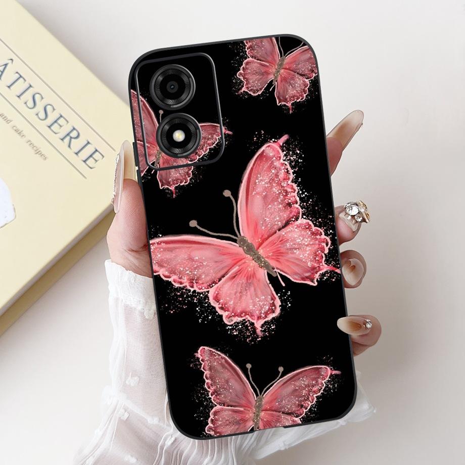 For Motorola Moto E13 4G Phone Case Moto E14 5G Back Cover Soft Matte Silicone Slim Fundas Lovely Panda Rabbit Flower Cartoon