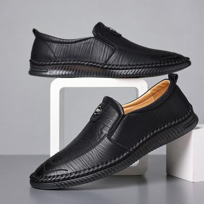2025 Spring New Men's Shoes Soft Leather Men's Casual Leather Shoes One-pedal Shoes Driving Shoes 2025 Direct Sales