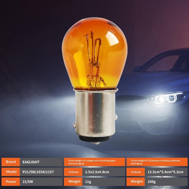 Ampoule Clignotant Indicateur de Direction Freinage Stationnement Économe en Énergie P21/5W pour Voiture Scooter Moto 1 pièce