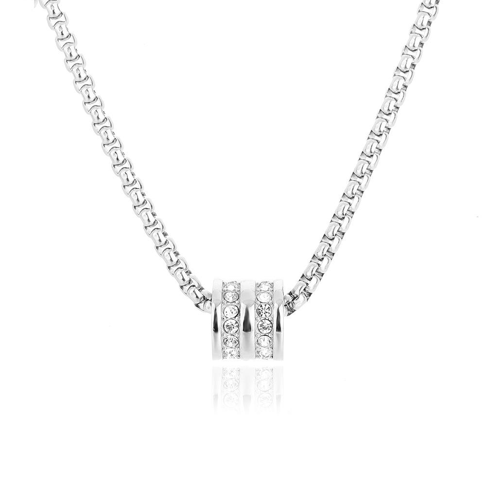 Transfer Bead Necklace for Men Titanium Steel Non-Fading Accessories for Women Versatile Personality Fashion Simple High-End Jewelry