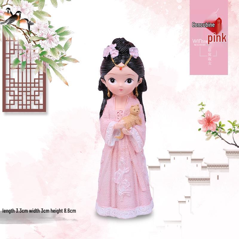 

Креативная смола Принцесса Ханьфу Ретро Украшение – Подарок на день рождения для девочки Single