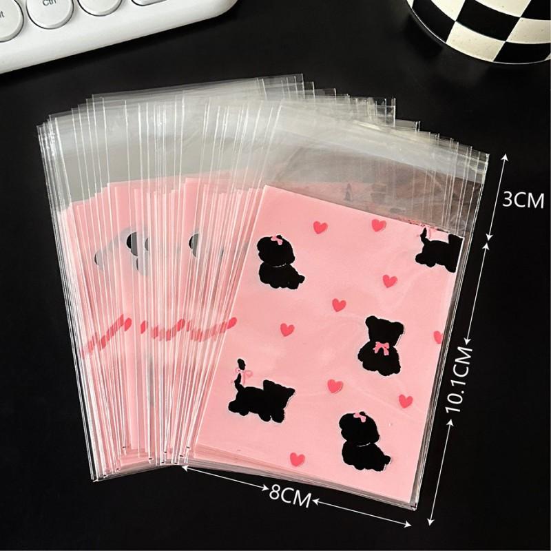 50Pcs Opp Plastic Bag Self Adhesive Transparent Plastic Bags Beads Jewelry Storage Packaging Gift Bag Small Card Holder