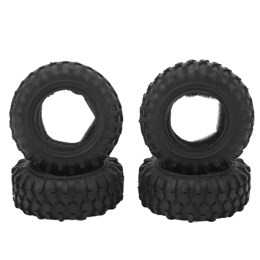 4PCS RC Crawler Tires 1.25in Flexible Wear Resistant RC Rubber Tyre for SCX24 124 RC Cars