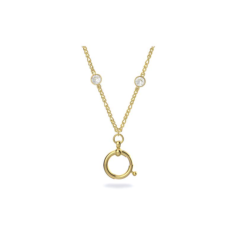 Swarovski Curiosa, high-end, gold-plated crystal necklace, women s gold 5629491
