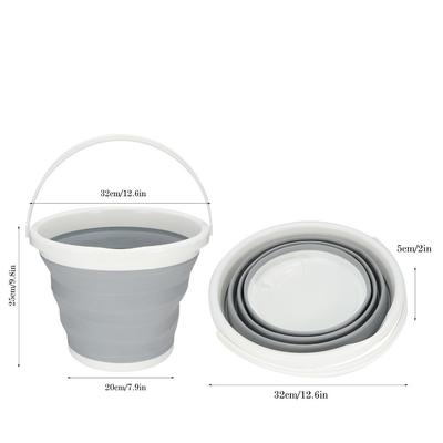 10L Capacity Collapsible Bucket Foldable Storage Bucket Easy Carry Foldable Bucket  Travel Camping