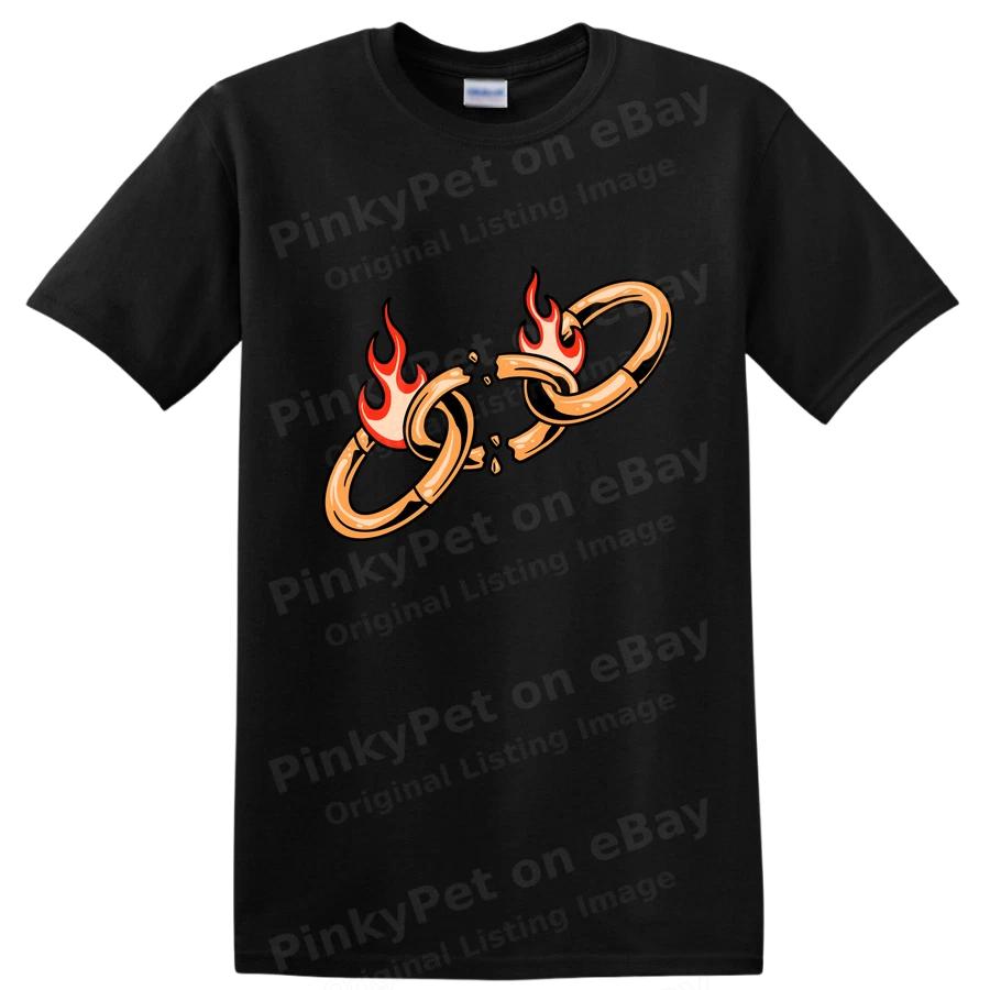 Breaking Chains Graphic T Shirt with Flames Design for Bold Style Tee