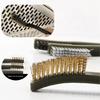 Long Last Rust Remover Cleaning Brush Reinforced Copper/Steel Wire For Bike Automotive Parts And Household Use