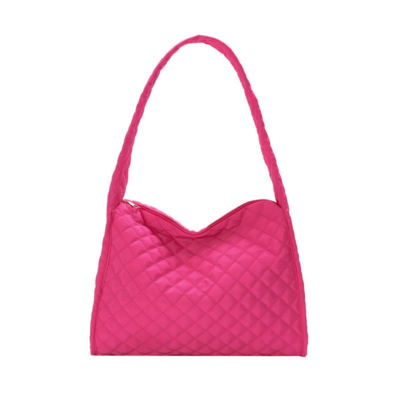 Trendige Nylon-Tragetasche für Damen Herbst Winter 2023 Große Kapazität Gesteppte Umhängetasche