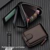 Monthly Sales: Men's Large Capacity Zipper Accordion Card Holder – Fashionable, Multifunctional Coin Purse & High-End ID Holder.