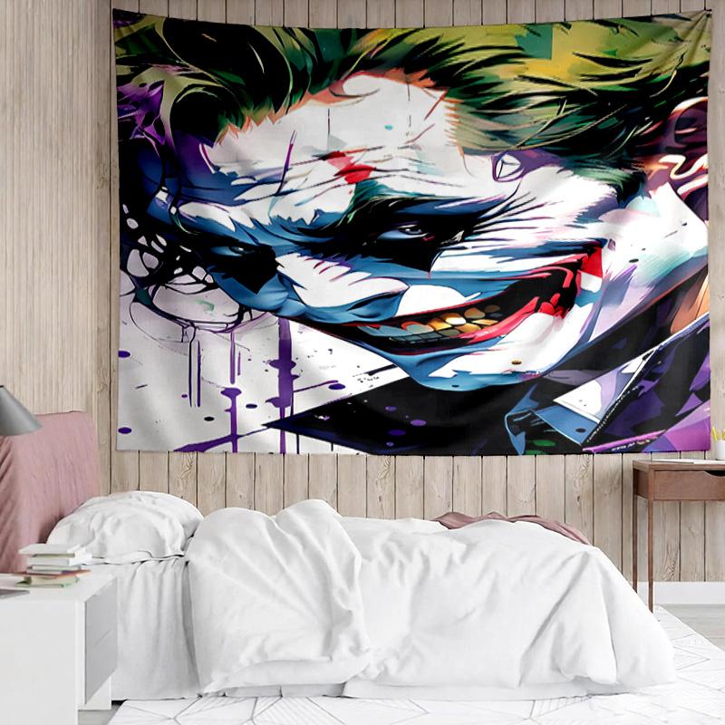 1PC Cool clown Pattern K-pop music group Tapestry Accessories for Bedroom,Livingroom, dormitory Room Wall Decor Fan Birthday Gifts