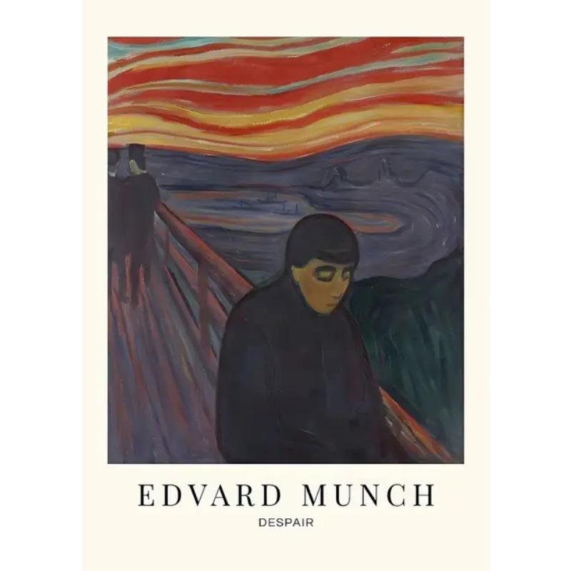 Mid Century Vintage Abstract Landscape Canvas Prints Retro Wall Art for Living Room Decoration Posters and Prints for Home Dec