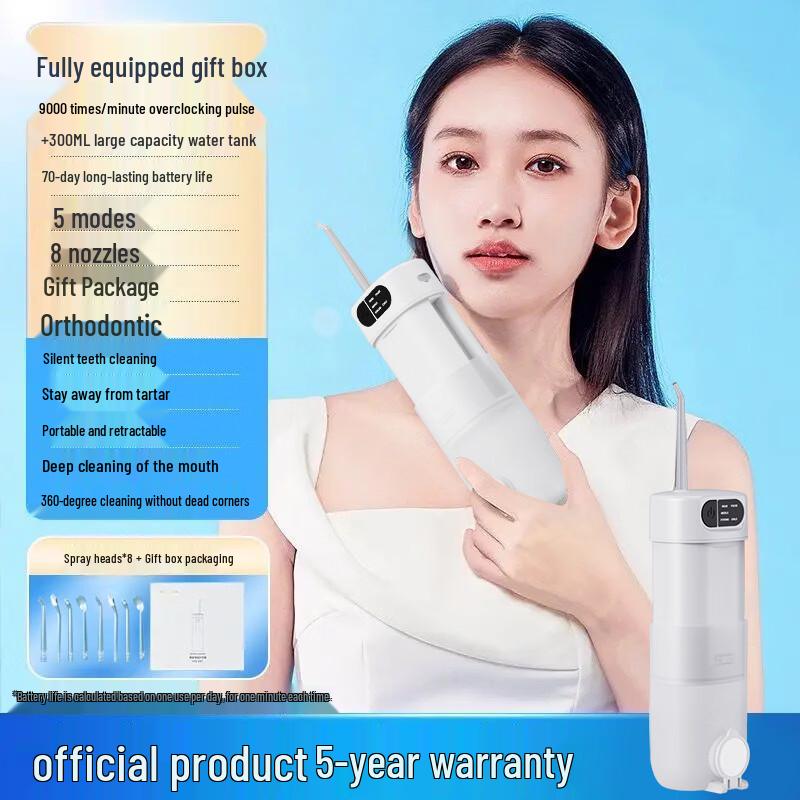 Milin Portable Electric Water Flosser CN plug (adapter included)