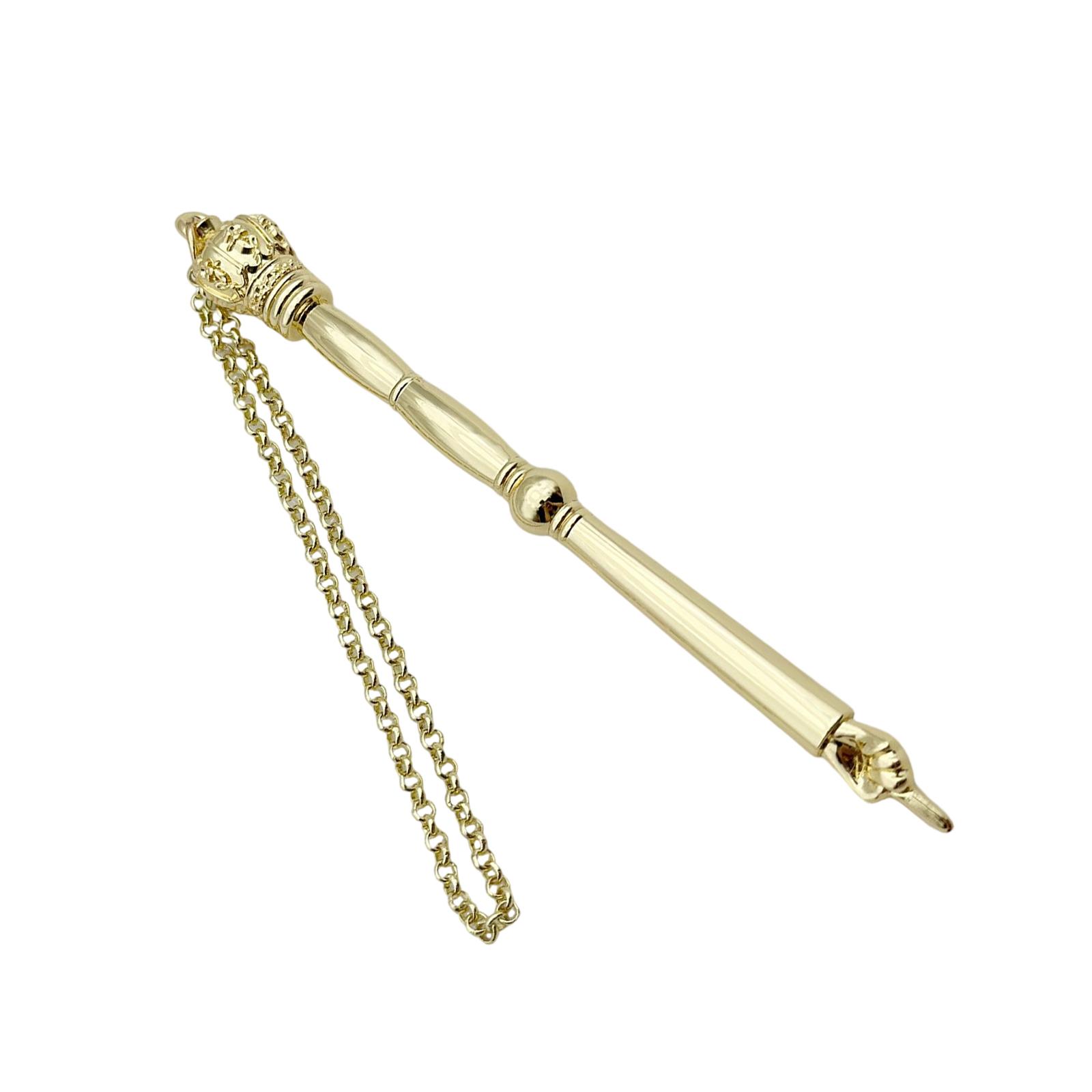 Pointer Elegant Yad Torah și Lanț Conectat Decorativ pentru Citirea Sulului Torah, Pointer Bible Yad, Cadou Evreiesc Femei Bărbați beige