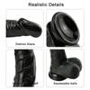 Black Huge Realistic Dildo Skin Feeling Phallus Soft Big Vibrator Penis with Suction Cup Sex Toy for Woman Strapon Female