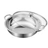 ZLIII 26cm Stainless Steel Clear Soup Hot Pot with Glass Lid