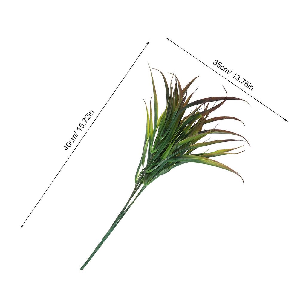5Pcs Faux Green Grass Artificial Garden Plants Realistic Shrubs Porch Balcony Decor Landscaping Pathway