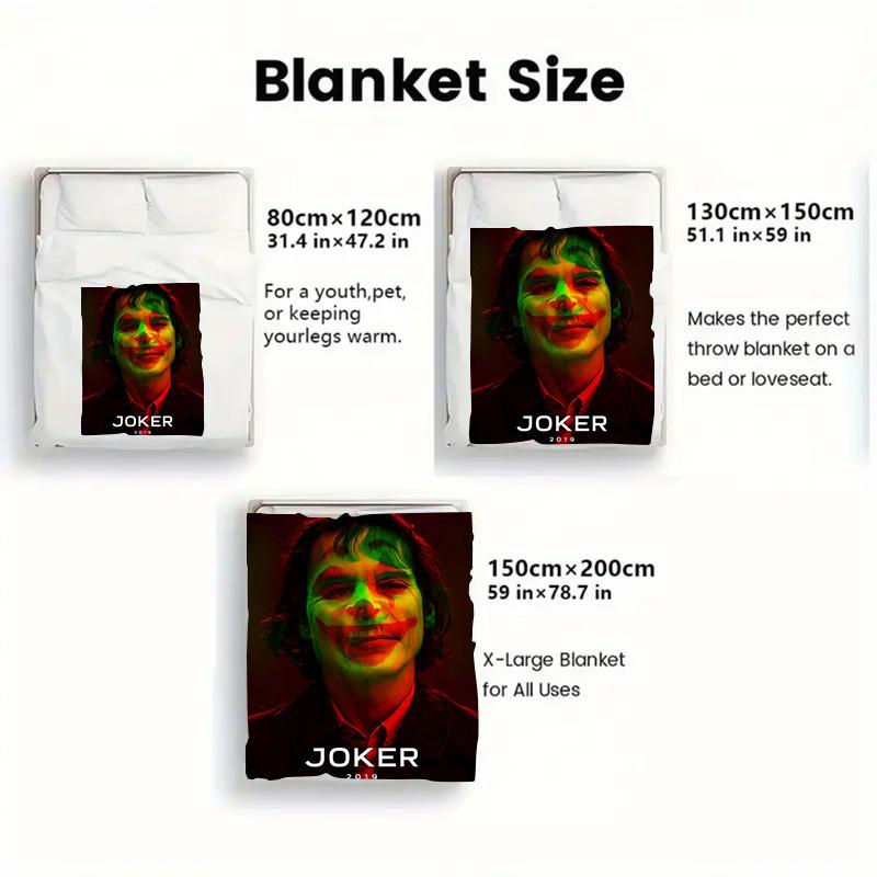 Joker Movie Collection Blanket Lightweight Warm Comfortable for Bedroom Sofa Gift for Movie Collectors