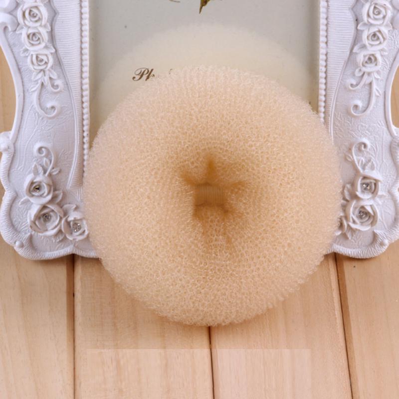 

Hair Donuts Hair Styling Tool Women Girls Sponge Bract Head Meatball Hair Bun Ring Donut Maker 15g beige