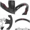 Hydro Dip Carbon Fiber Look Steering Wheel Perforated Leather Replacement For Infiniti Q50 2014 To 2016