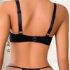 Women's Transparent Lace Bra with Large Breasts and Small Breasts Sexy Thong Set Fashionable Ultra-thin Underwear
