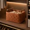 Bra Storage Basket Decorative Organizer Leather for Dressing Room