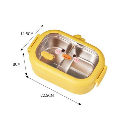 Edelstahl 2 Fächer Bento Lunch Box Für Kinder Auslaufsicher Mittagessen Lebensmittel Container Für Mädchen Jungen