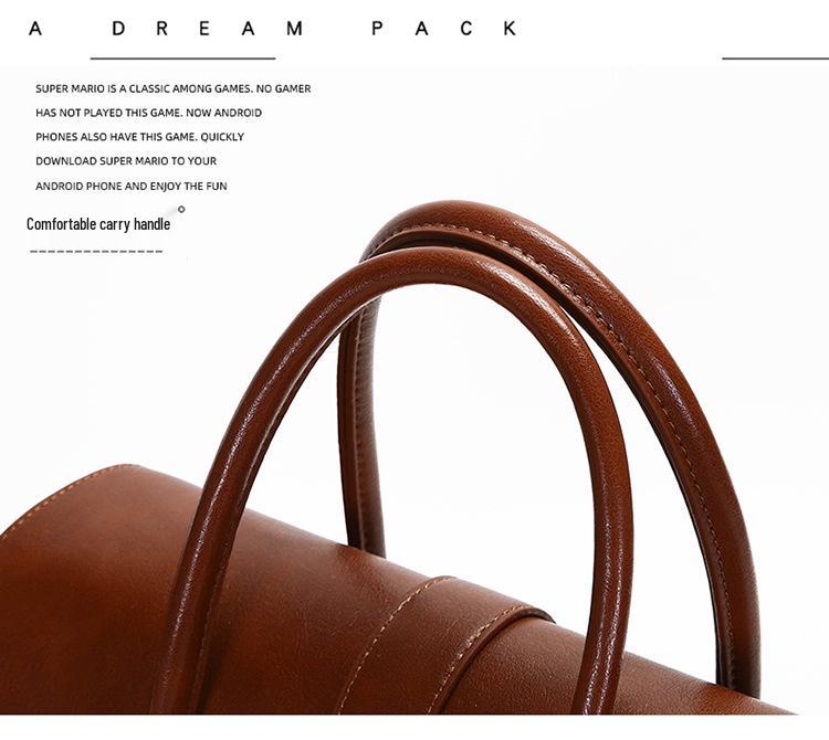 European & American Retro Tote for Women 2025 – Large Capacity Handheld Briefcase for Business Travel & Commuting