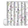 Shower Curtain Waterproof And Mildew-Proof 3D Digital Printing Plant Printing Shower Curtain Child Bathroom Partition Curtain