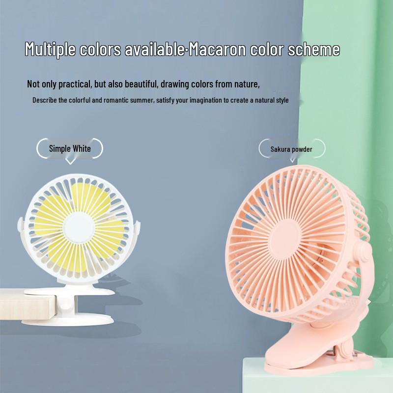 Ultra-Quiet USB Rechargeable 4-inch Clip Fan - Long Battery Life, Perfect for Desktop & Summer Use