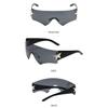 New Punk Rimless Five Star Sunglasses Y2k Luxury  Designer One Piece Goggles UV400 Women Driving Cycling Eyewear