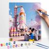 Disney Space Rocket Mouse Painting By Numbers Kit Hand Painting Home Decor