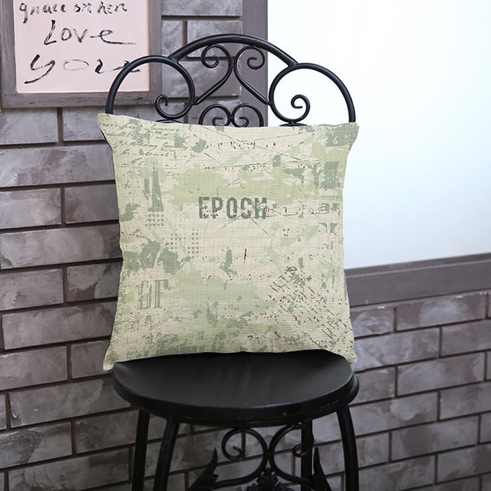 Vintage Ocean Map Pattern Cushion Cover Retro World Nautical Maps Cotton Linen Sofa Decoration Throw Pillow Case Cojines