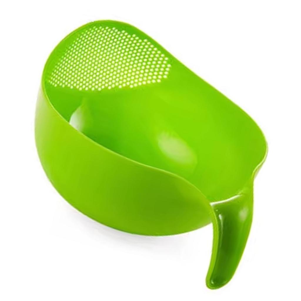 Rice Washer Strainer Bowl Colander Quinoa Strainer with Handle Kitchen Strainer for Rice Veggie Fruit Cleaner Plastic