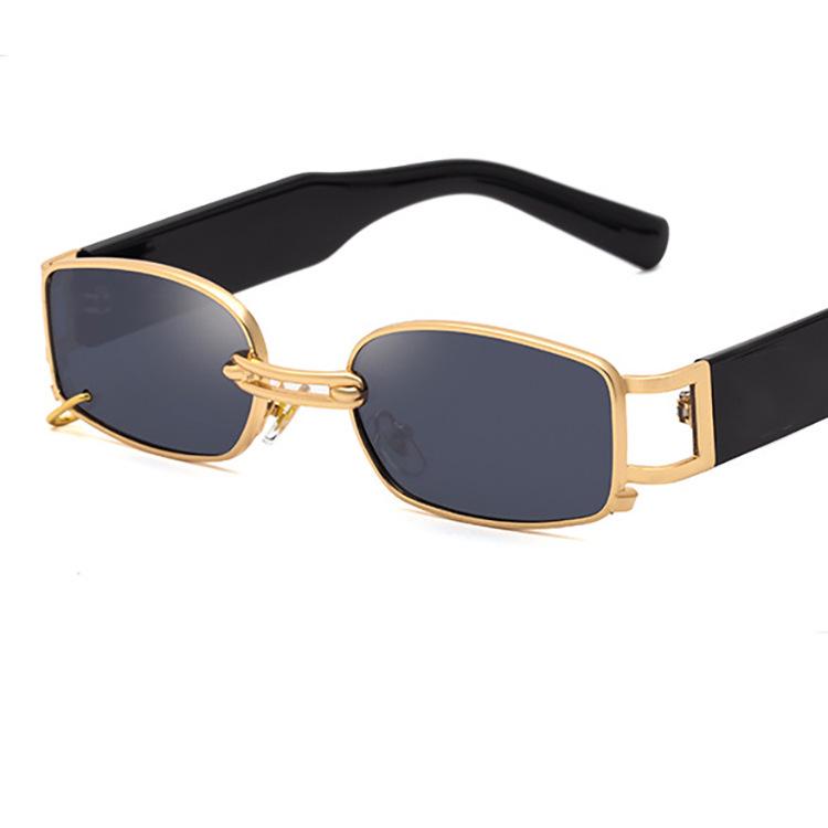 2022 Trendy Red Small Frame Sunglasses for Women – Fashionable Internet Celebrity Style with Lens Card Earring