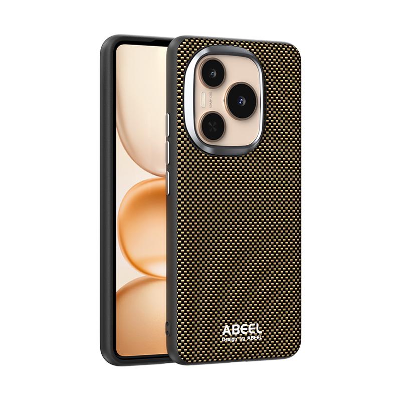 

For Honor Power Case Magsafe Slim Sturdy Shockproof Anti-Fall Alloy Lens Protection Carbon Fiber Style Leather Bumper Case Cover Pc + tpu&Honor Power