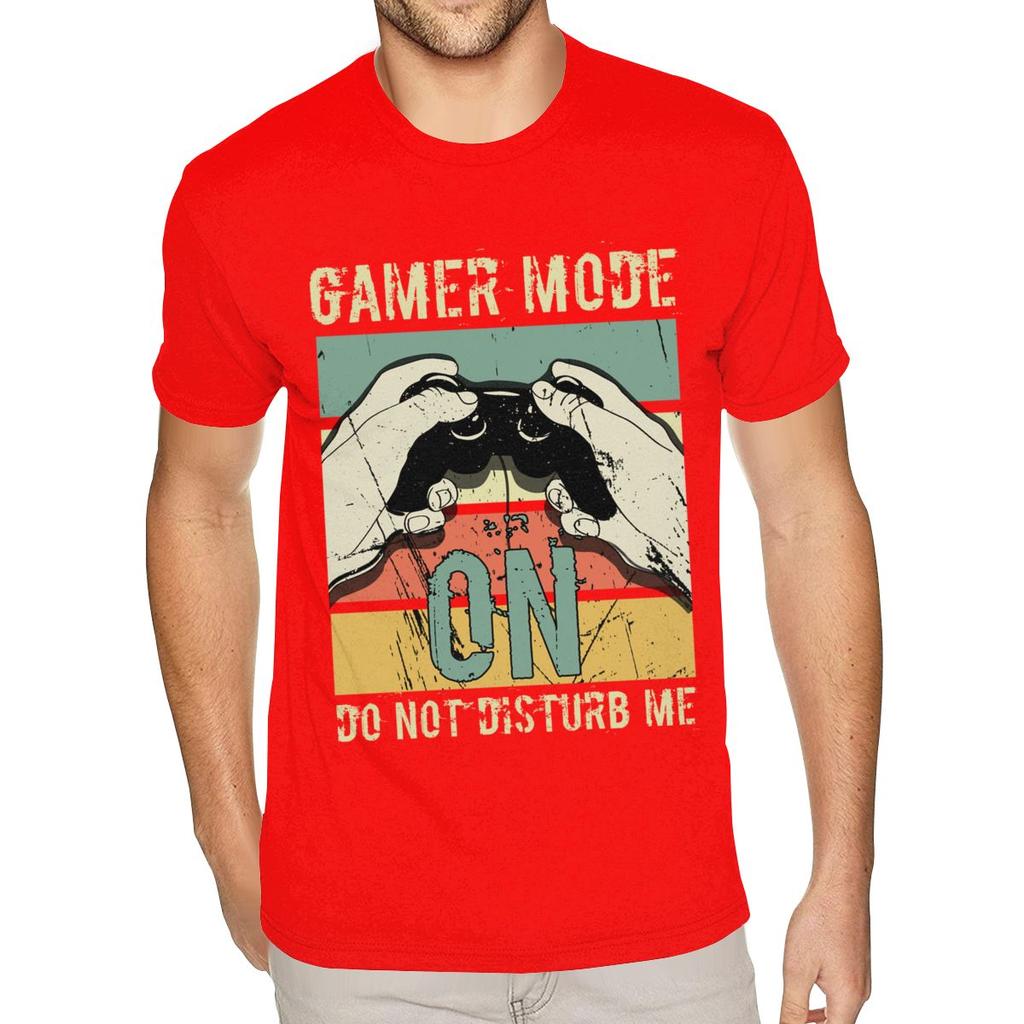 Best Gamer Mode On Do Not Disturb Me Shirt Men 6XL Short Sleeves 100 Cotton Black O Neck TShirts