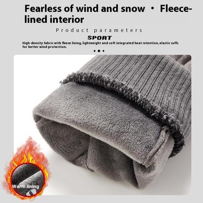 1pair Autumn Winter Outdoor Cycling Gloves Gym Fitness Sports Running Warm Touch Screen Nonslip Gloves Mountaineering Gloves