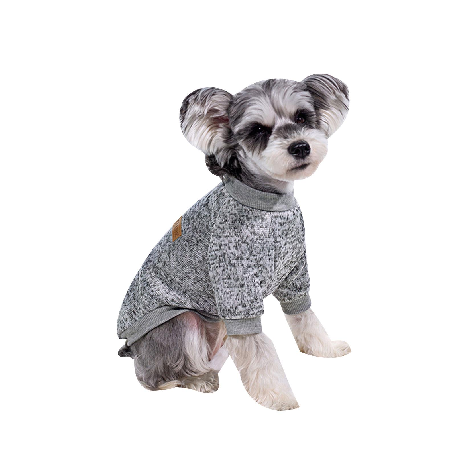 Dog Sweatshirt Casual Wear Pullover for Cold Weather Two-Legged Apparel Puppy Indoor Outdoor Use Outfits M серый
