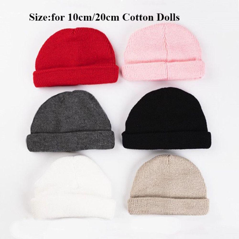 Mini Cotton Doll Hat Fashion Animal Knitted Hat Dollhouse Hats Decorations  for 10/20cm Cotton Doll