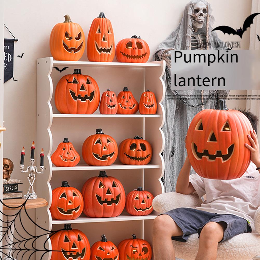 Halloween Pumpkin Lantern Orange Pumpkin Lantern Halloween LED Pumpkin Lantern Orange Pumpkin Lantern Pumpkin Outdoor Decoration