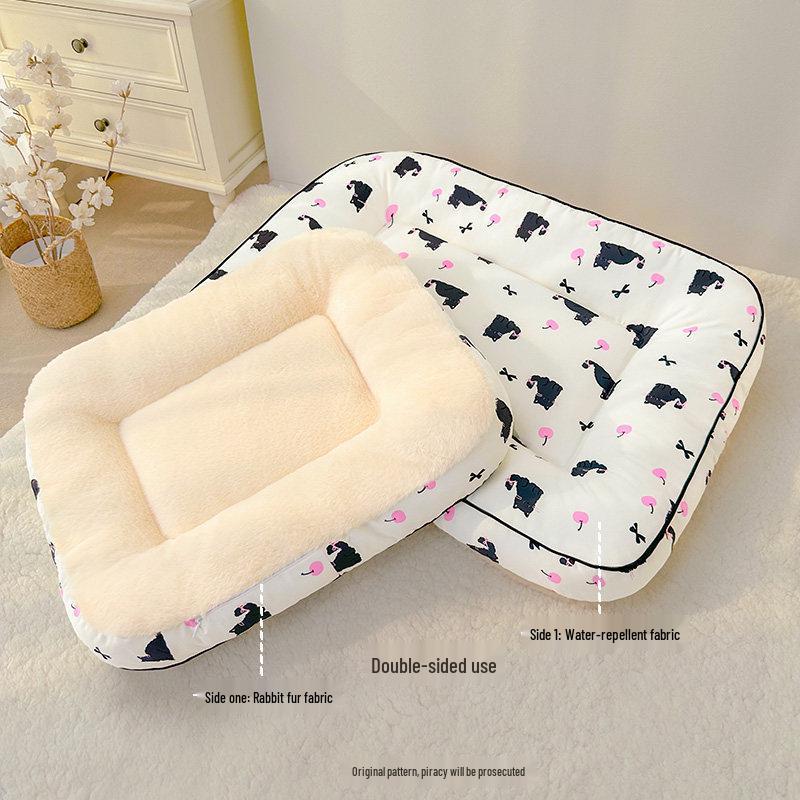 All-Season Washable Pet Sleeping Mat for Rabbits, Cats, and Dogs
