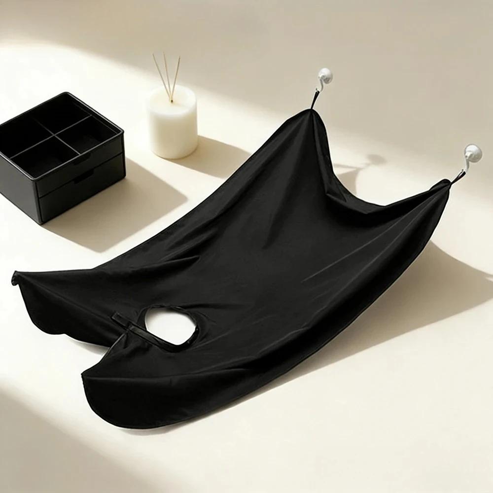 Suction Cup Hair Cutting Cape Beard Barber Gown for Adults Kids with Clean Neck Strip for Salon Home Use