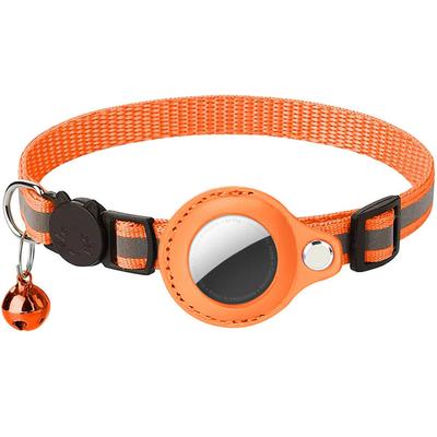 Für Apple AirTag Haustierhalsband Reflektierendes Kätzchenhalsband Sicherheitsverschluss GPS-Tracker-Halter für Katze Kätzchen