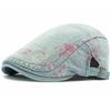 HT4802 Beret Cap Men Women Spring Summer Autumn Denim Hat Vintage Artist Painter Beret Hat Male Female Ivy Flat Cap Mens Berets